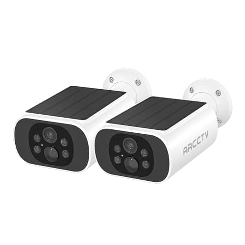 Solar Security Camera Outdoor Wireless, 4MP Battery Powered Home Surveillance Camera with Embedded Solar Panel, PIR Motion Sensor, 2.4G/5G Dual Band WiFi (2 Pack)