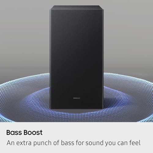 SAMSUNG B-Series Soundbar HW-B550F 2.1 ch DTS Virtual:X Soundbar with Subwoofer (2025 Model) Voice Enhance Mode, Bass Boost, Adaptive Sound