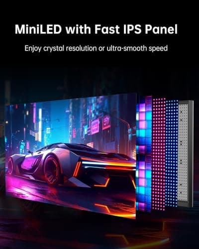 KTC 27 Inch Dual Mode Mini LED Monitor - 4K UHD at 160Hz & 1080P FHD 320Hz Gaming Monitor, 65W Type-C Port, HDR1400 Fast IPS Panel, Adaptive-Sync, HDMI 2.1 & DP 1.4, Height Adjustment, VESA Wall Mount