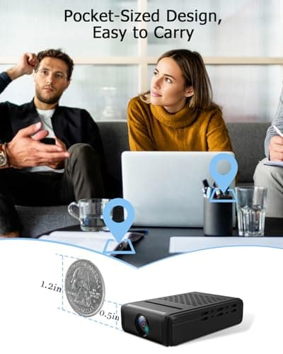 Mini Security Camera, Nanny Cam with 180°Rotating Lens, Free Cloud & SD Storage, 4K WiFi Wireless Surveillance, No WiFi Recording, Motion Detection, Auto Night Vision