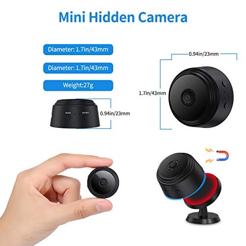 Secrect Camera Mini Spy Camera WiFi Hidden Camera Video Recorder Small Camera for Spying Room Camera Night Vision Home Security Camera Nanny Cam Pet Camera Baby Camera