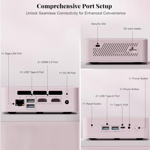 NIMO Mini-PC, 16GB RAM 1TB M.2 SSD Intel 12th Gen N100(Beat i3-1115G4) 4 Cores Desktop Mini PC, Support Upgrade Desktop PC Windows 11 Triple 4K HDMI USB3.2 BT5.2 WiFi 6 Students-Business Home Office