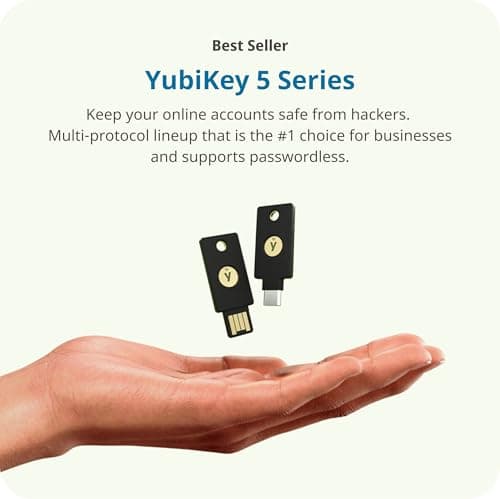 Yubico - YubiKey 5 NFC - Two-Factor authentication (2FA) Security Key, Connect via USB-A or NFC, FIDO Certified - Protect Your Online Accounts
