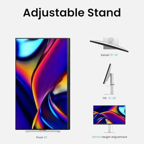 BenQ MA270U 27” 4K 3840x2160 Monitor for MacBook Pro/Air Dual USB-C Mac Color Match USB Hub Brightness & Volume Control on Mac Height & Tilt Adj Stand (Renewed)