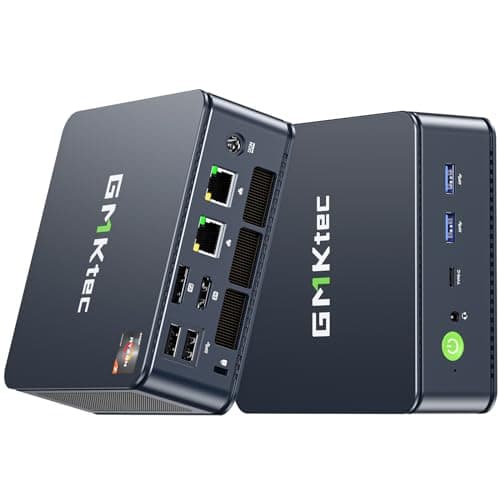 GMKtec M5 Plus Gaming Mini PC Ryzen 7 5825U (Upgraded 7430U/ 5700U), 32GB RAM 1TB SSD Dual NIC LAN 2.5GbE Desktop Computers Office Home, Triple 4K Display, WiFi 6E, USB3.2, USB-C, BT 5.2, DP, HDMI 2.0