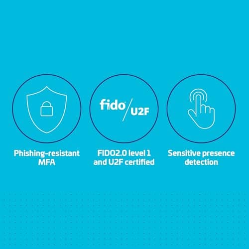 Thales - SafeNet eToken FIDO - FIDO2 Certified Security Key - Passwordless Phishing-Resistant Authentication for Web Apps, Devices & Desktops - USB-C