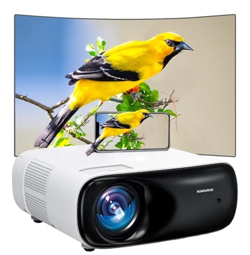 4K Projector with Wifi 6 and Bluetooth,ABoolon P6 1000 ASIN Outdoor Movie Projector with 500"Display,6D Keystone Correction,50%Zoom,PPT,Native 1080P Projector 4K Compatible TV Stick,iOS,Android,Win
