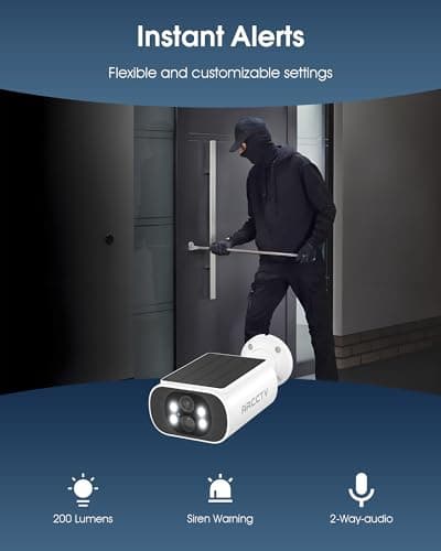 Solar Security Camera Outdoor Wireless, 4MP Battery Powered Home Surveillance Camera with Embedded Solar Panel, PIR Motion Sensor, 2.4G/5G Dual Band WiFi (2 Pack)
