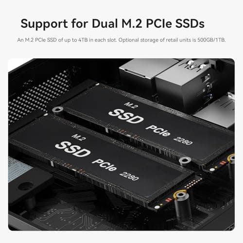 Beelink SER5 MAX Mini PC, AMD Ryzen 7 6800H(6nm, 8C/16T) up to 4.7GHz, Mini Computer 32GB LPDDR5 RAM 500GB NVME SSD, Micro PC 4K@60Hz Triple Display, Mini Gaming Computer WiFi6/BT5.2/HTPC/W-11 Pro