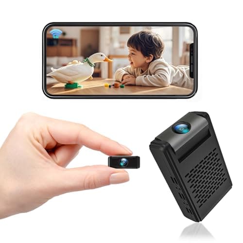 Mini Security Camera, Nanny Cam with 180°Rotating Lens, Free Cloud & SD Storage, 4K WiFi Wireless Surveillance, No WiFi Recording, Motion Detection, Auto Night Vision
