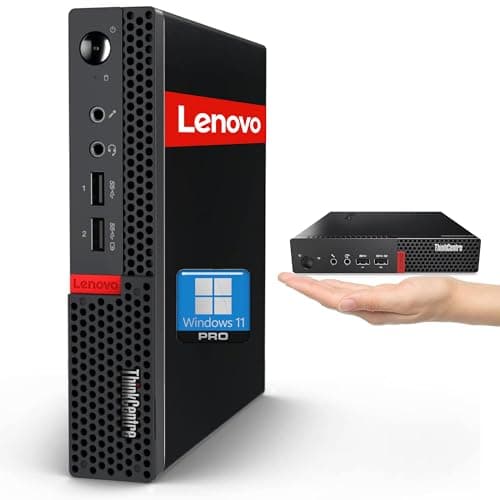 Lenovo ThinkCentre Mini Desktop Computer| AMD Dual-Core Processor| Dual-Display Support| Wi-Fi, Bluetooth, USB, RJ-45| Windows 11 Pro| for All-Around Use (Dpi Only, 16GB RAM | 256GB SSD)