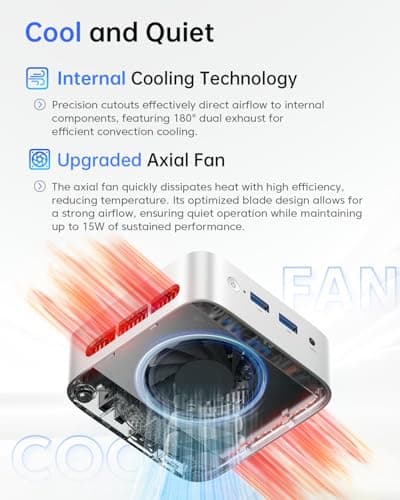 ACEMAGIC Vista Mini V1 Mini PC Computers, Intel Twin Lake N150(Turbo 3.6GHz), 16GB RAM 1TB M.2 SSD Mini Computer, 4K HDMI DP Dual WiFi/Bt, Gigabit Ethernet Vesa, Home/Office Micro Pc