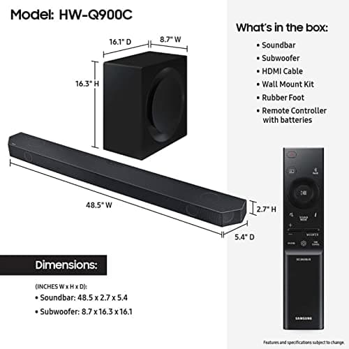 SAMSUNG HW-Q900C/ZA 7.1.2 Channel Bluetooth Soundbar