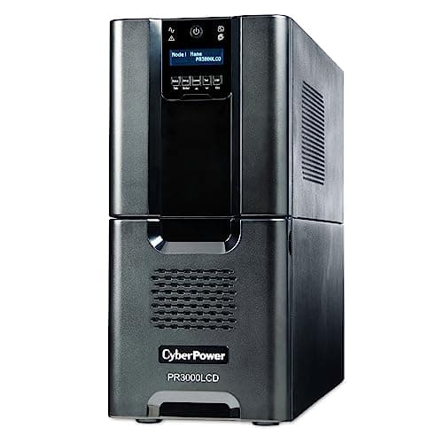 CyberPower PR3000LCD Smart App Sinewave UPS System, 3000VA/2700W, 10 Outlets, AVR, Tower
