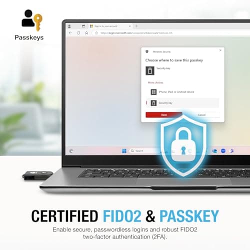 Thetis Pro-A FIDO2 Security Key Passkey Device with USB A & NFC, TOTP/HOTP Authenticator APP, FIDO 2.0 Two Factor Authentication 2FA MFA, Works with Windows/macOS/Linux/Gmail/Facebook/Dropbox/GitHub