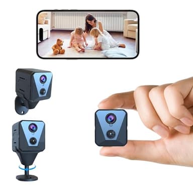 2025 Upgraded Security Camera, 4K HD Mini Nanny Cam for Home with Night Vision, WiFi Indoor Camera, 100 Days Long Battery Life, Motion Detection, Remote Viewing, Wireless Surveillance Cam