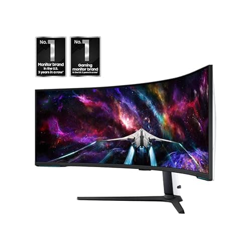 Samsung 57" Odyssey Neo G9 (G95NC) Series Dual 4K UHD 1000R Curved Gaming Monitor, 240Hz, 1ms with DisplayPort 2.1, Quantum Mini-LED, DisplayHDR 1000, AMD FreeSync Premium Pro, LS57CG952NNXZA