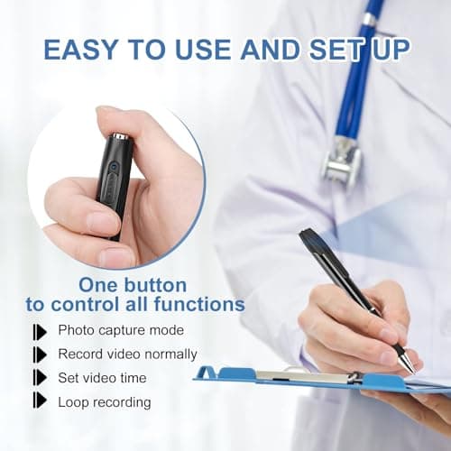 1080P Hidden Camera,Digital Recorder,Mini Camera Pen, Suitable for Recording Important Moments,Such as Meetings, Work, Business. Small Security Camera[Upgraded 2025]