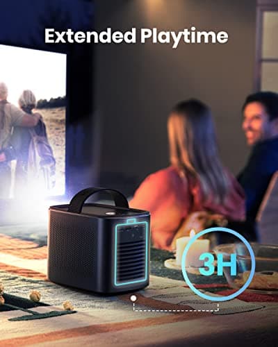 NEBULA by Anker Mars II Pro 500 ANSI Lumen Portable Projector, Native 720P, 40-100 Inch Image TV Projector, Movie Projector with WiFi and Bluetooth, 3Hr Video Playtime, Watch Anywhere