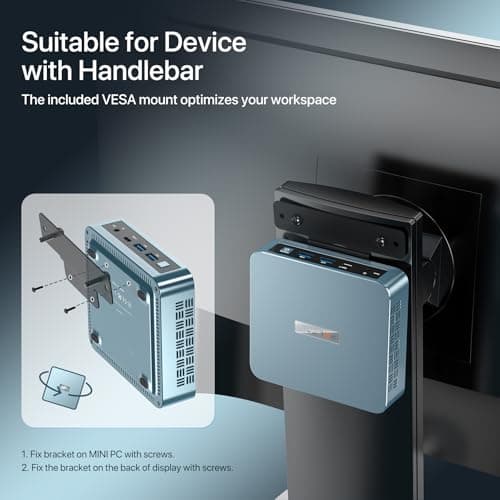 PELADN Mini PC, N95(up to 3.4GHz),16GB DDR4/512GB SSD,Type-C/Dual HD,Mini Desktop Computer,4K/60Hz Triple-Display USB3.0/WiFi 5/BT4.2 Mini Computers for Home Business
