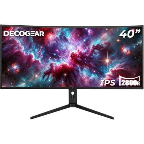 Deco Gear 40 Curved Ultrawide Nano IPS Monitor, 5120x2160 5K2K, 21:9, HDR10, AdaptiveSync, 100% sRGB, HDMI 2.0, DP, USB-C