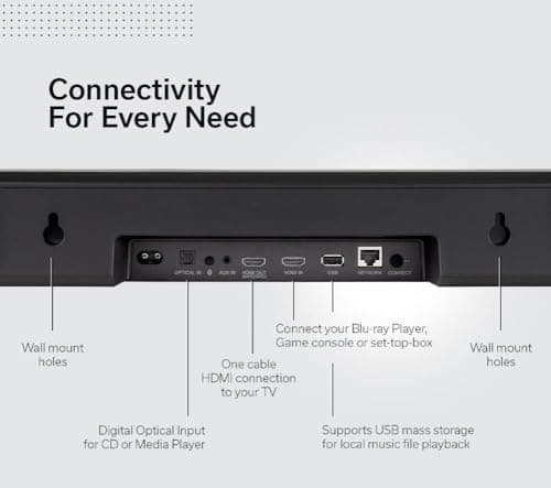 Denon Home 250 Wireless Speaker & Sound Bar 550 with Dolby Atmos - Compact Multi-Room Audio System