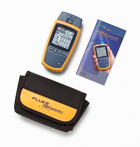 Fluke Networks MS2-100 MicroScanner2 Copper Cable Verifier with Built-In IntelliTone Toning, Troubleshoots RJ11, RJ45, Coax, Tests 10/100/1000Base-T, and Voip,yellow