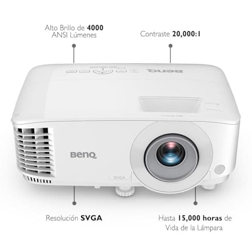 BenQ MS560 Business Projector, 4000 Lumens, DLP, SVGA, 2 HDMI, VGA, Auto Keystone Correction Glass Lens for Image Accuracy, SmartEco 70% Less Energy Consumption, Conference Room, Meeting, Classroom