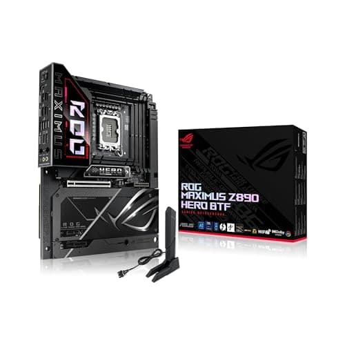 ASUS ROG MAXIMUS Z890 HERO BTF Z890 LGA 1851 ATX motherboard, hidden-connector design, Advanced AI PC Ready, 22+1+2+2 stages, DDR5, WiFi 7, 2.5G LAN, 6x M.2, PCIe 5.0, Thunderbolt 4, USB Type-C, AI OC