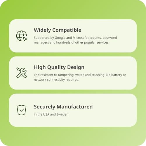 Yubico - YubiKey 5 NFC - Two-Factor authentication (2FA) Security Key, Connect via USB-A or NFC, FIDO Certified - Protect Your Online Accounts