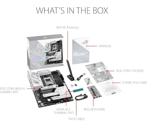 Micro Center CPU Motherboard Kit AMD Ryzen 7 7800X3D Unlocked Desktop Processor with ASUS ROG Strix B650-A Gaming WiFi 6E AM5 (LGA1718) Ryzen 7000 Gaming Motherboard