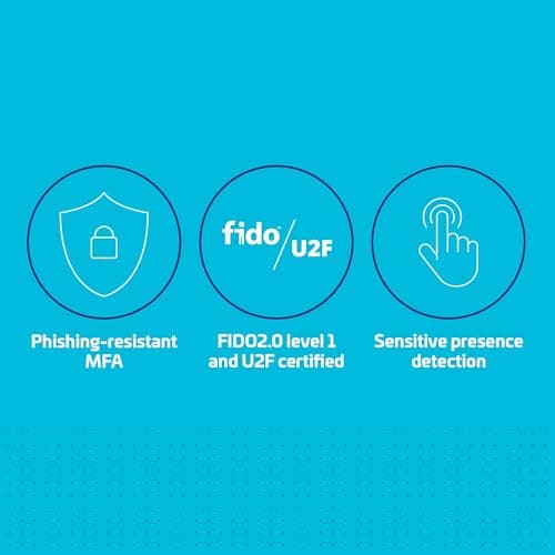 Thales - SafeNet eToken FIDO - FIDO2 Certified Security Key - Passwordless Phishing-Resistant Authentication for Web Apps, Devices & Desktops - USB-A