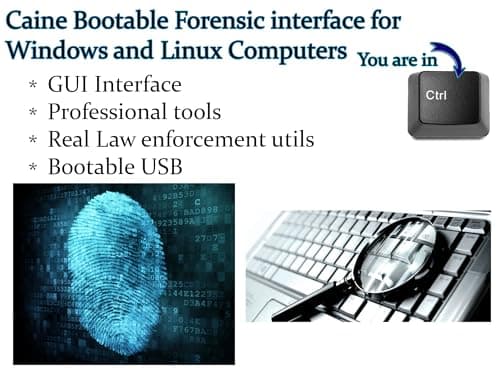 Computer IT Digital Forensics Investigative Environment Linux Live Bootable Utility for PCs - Professional Law Enforcement Hacking Toolkit Caine USB