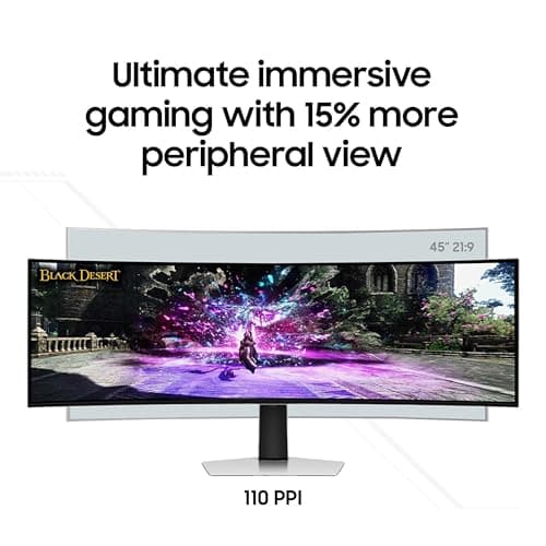Samsung 49" Odyssey OLED (G93SC) Series Curved Gaming Monitor w QD-OLED, 240Hz, 0.03ms, Dual QHD,DisplayHDR True Black 400,AMD FreeSync Premium Pro,Height Adjustable Stand,3 Yr Warranty,LS49CG932SNXZA
