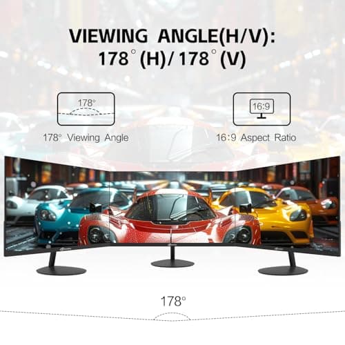24inch Computer Monitor, FHD 1080p, 144Hz Office and Gaming Monitor, IPS, Adaptive Sync, 110% sRGB, 1ms, 3-Sided Frameless, Ultra Slim, VESA Mountable, Anti-Blue Light Design, HDMI, DP