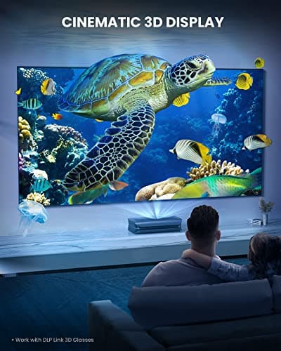 AWOL VISION LTV-2500 4K UHD Ultra Short Throw Triple Laser Projector with Dolby Vision & Atmos, Active 3D, 150", HDR10+, UST Laser TV Projector (Fire TV Stick 4K Max included)