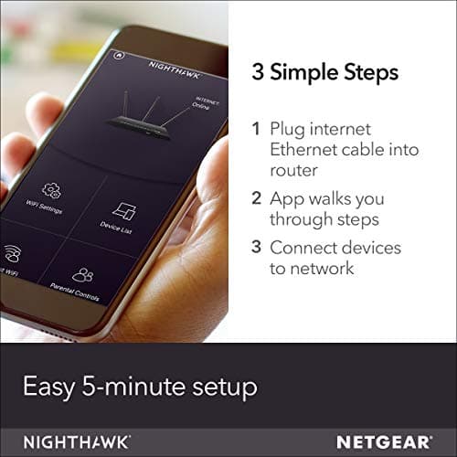NETGEAR WiFi Router (R6080) - AC1000 Dual Band Wireless Speed (up to 1000 Mbps) | Up to 1000 sq ft Coverage & 15 devices | 4 x 10/100 Fast Ethernet ports | 5 GHz