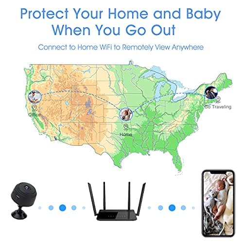 Secrect Camera Mini Spy Camera WiFi Hidden Camera Video Recorder Small Camera for Spying Room Camera Night Vision Home Security Camera Nanny Cam Pet Camera Baby Camera