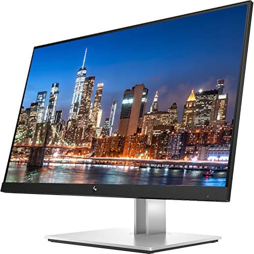 HP EliteDisplay E24 G4 24 Inch IPS LED Backlit Monitor 2-Pack Bundle with FHD 1920 x 1080, Blue Light Filter, HDMI, VGA, DisplayPort, Fully Adjustable Desk Mount Monitor Stand