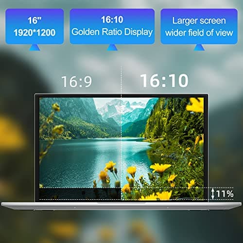 jumper 16 Inch Laptop, 4-Core N95 Processor, Up to 3.4Ghz, 16GB RAM, 640GB Storage,1200p FHD IPS Display, Windows 11 Computer, Office 365 1-Year Subscription, WiFi-6, 38Wh Battery.