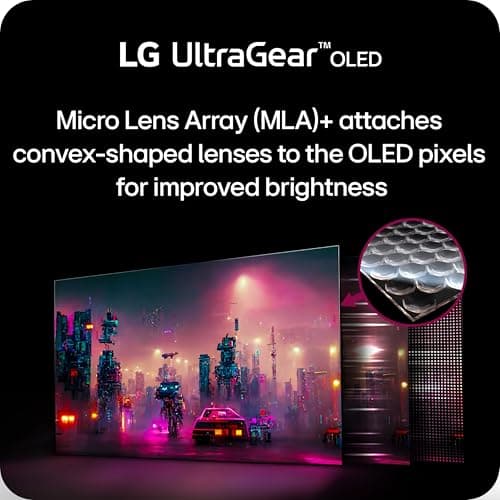 LG 45GS95QE Ultragear OLED Curved Gaming Monitor 45-Inch WQHD 800R 240Hz 0.03ms DisplayHDR True Black 400 AMD FreeSync Premium Pro NVIDIA G-Sync HDMI 2.1 DisplayPort Tilt/Height/Swivel Stand - Black