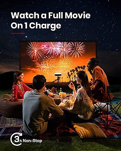 NEBULA by Anker Solar Portable 1080p Projector, Full HD with WIFI, Bluetooth, 400 ANSI Lumen, 4K Supported, Autofocus, Keystone Correction, 3Hr Playtime, Outdoor for Group Viewing