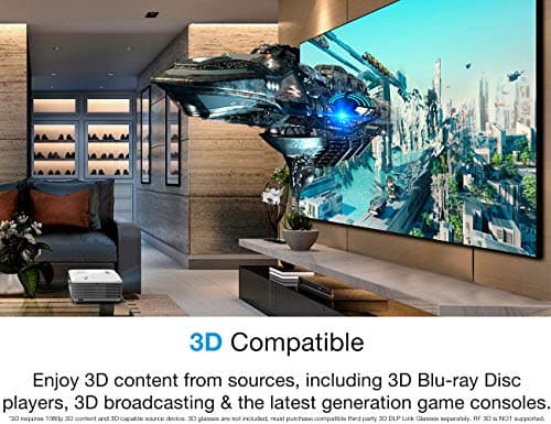 Optoma GT780 Short Throw Projector for Gaming & Movies | HD Ready 720p + 1080p Support | Bright 3800 Lumens for Lights-on Viewing | 3D-Compatible | Speaker Built In