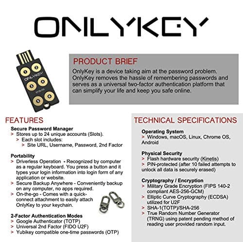 FIDO2 / U2F Security Key and Hardware Password Manager | Universal Two Factor Authentication | Portable Professional Grade Encryption | PGP/SSH/Yubikey OTP | Windows/Linux/Mac OS/Android