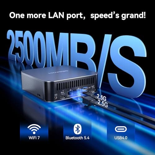 GEEKOM GT1 Mega AI Mini PC, with Intel 14th Gen Ultra 9 185H (Up to 5.1 GHz), 32GB DDR5 2TB M.2 NVMe SSD, Mini Desktop Computers Windows 11 Pro, 2.5G Dual LAN/WiFi 7/BT 5.4/USB4.0/8K/3 Years Warranty