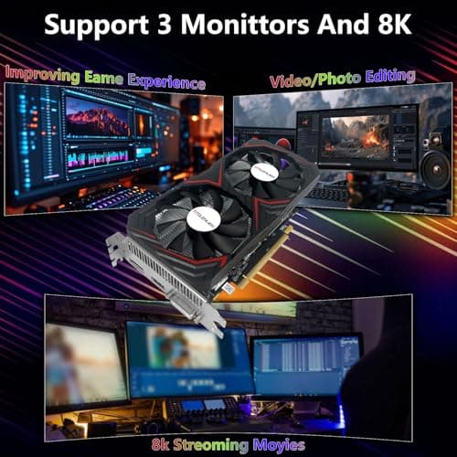 RX 590 Graphics Card 8GB GDDR5 Video Card 256bit PCI Express16X3.0 with Dual Cooling Fans,2304SP GPU DP/HDMI/DVI DirectX 12 Gaming Dual Freeze Fans for Desktop PC