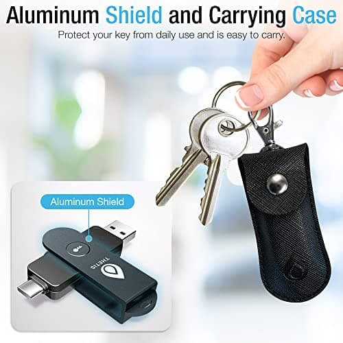 Thetis Pro FIDO2 Security Key, Two Factor Authentication NFC Security Key FIDO 2.0, Dual USB A Ports & Type C for Multi layered Protection (HOTP) in Windows/MacOS/Linux, Gmail, Facebook,Dropbox,Github