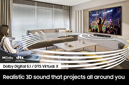 SAMSUNG HW-S50B/ZA 3.0ch All-in-One Soundbar w/Dolby 5.1, DTS Virtual:X, Q Symphony, Built in Center Speaker, Adaptive Sound Lite, Bluetooth Multi Connection, 2022 Black