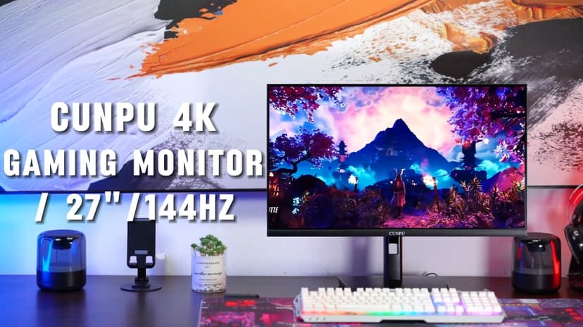 27 Inch 4K 144Hz Gaming Monitor, UHD 3840x2160 Fast IPS Panel PC Monitor, 135% sRGB, HDR400Nit, Freesync & G-sync, Support PS5 120Hz VRR, HDMI 2.1,DP 1.4, Height/Vertical Adjustment
