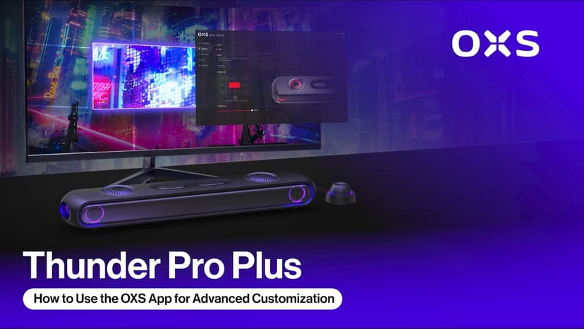 OXS Thunder Pro Gaming Soundbar with 5.1.2 Dolby Atmos Surround Sound System, Built-in Woofer, Bluetooth Multi-Connection, 3 Pro Gamer Modes, Sleek Toggle Design, for Pcs and Gaming Consoles